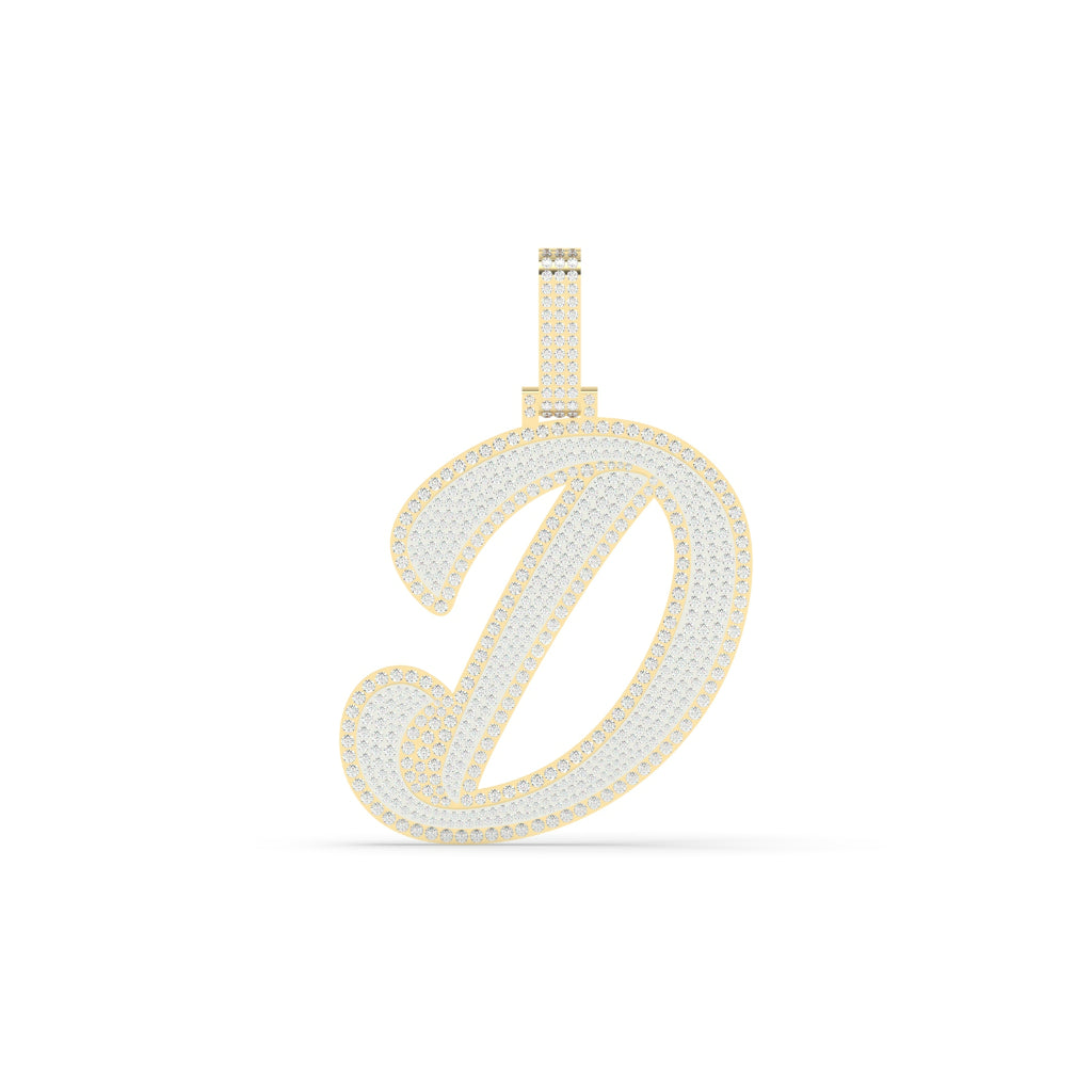 Diamond D Initial Pendant Charm