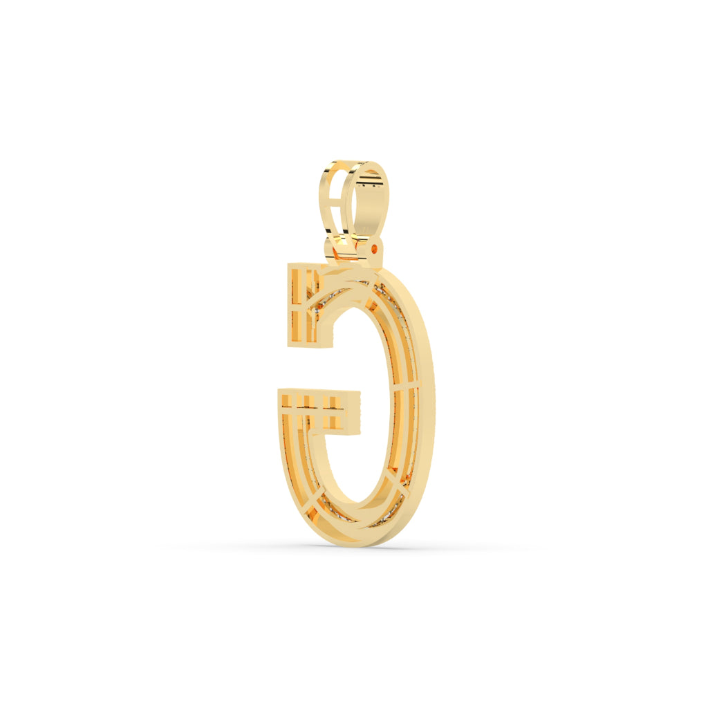 Glitter Gold G Letter Pendant