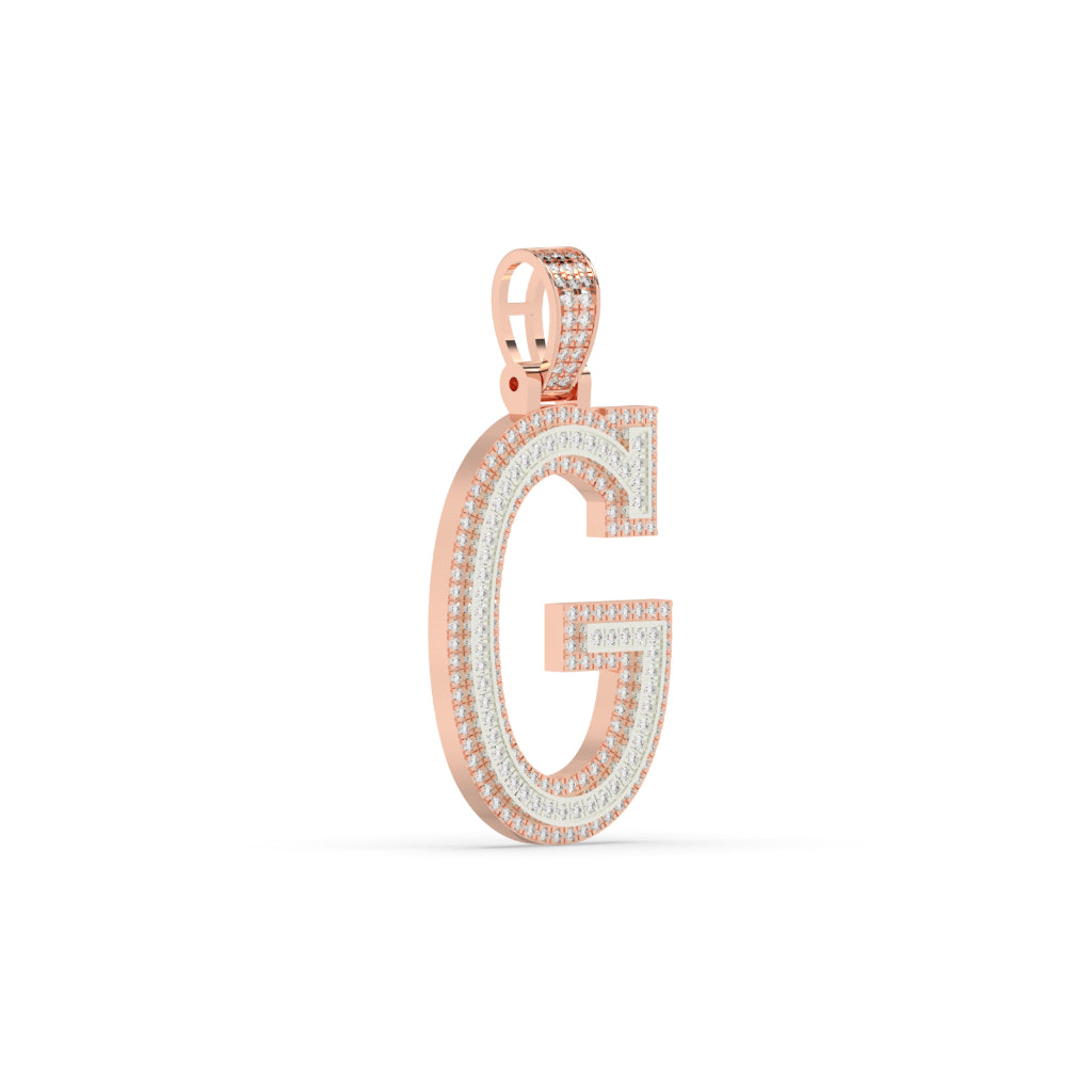 Glitter Gold G Letter Pendant
