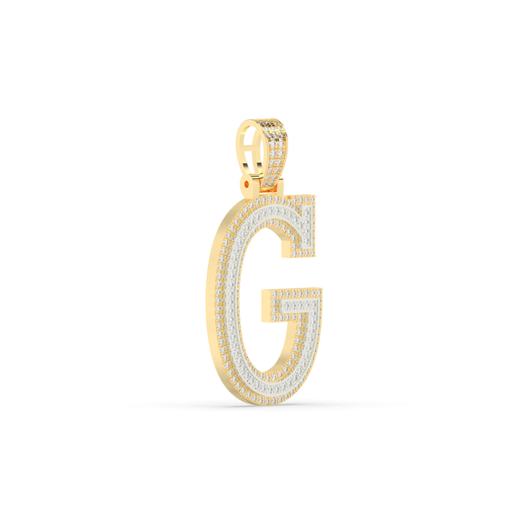 Glitter Gold G Letter Pendant