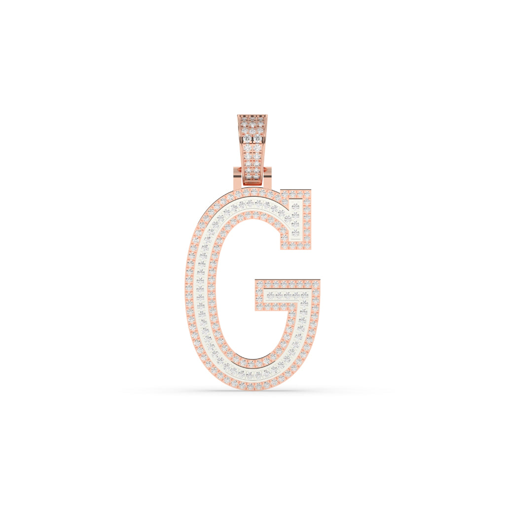 Glitter Gold G Letter Pendant