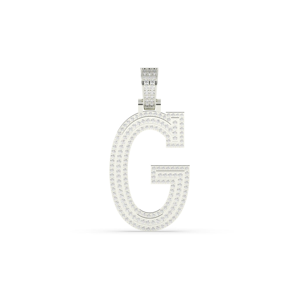 Glitter Gold G Letter Pendant