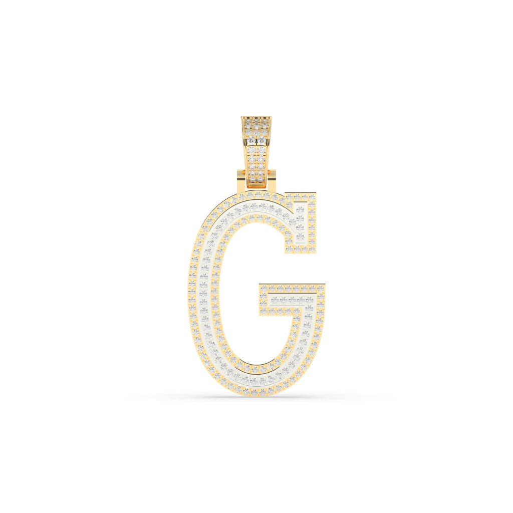 Glitter Gold G Letter Pendant