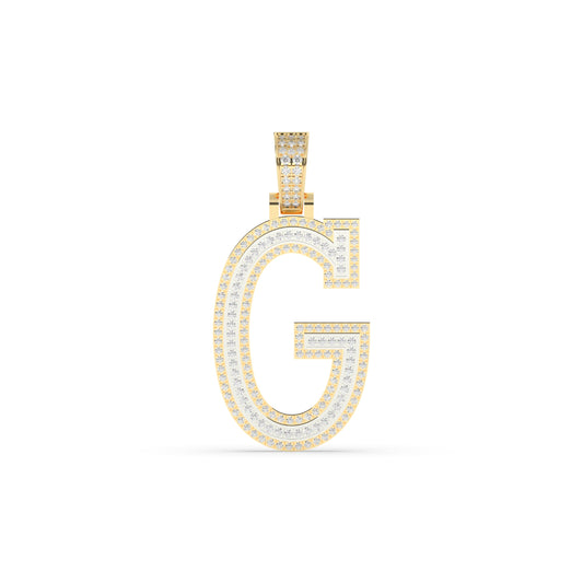 Glitter Gold G Letter Pendant