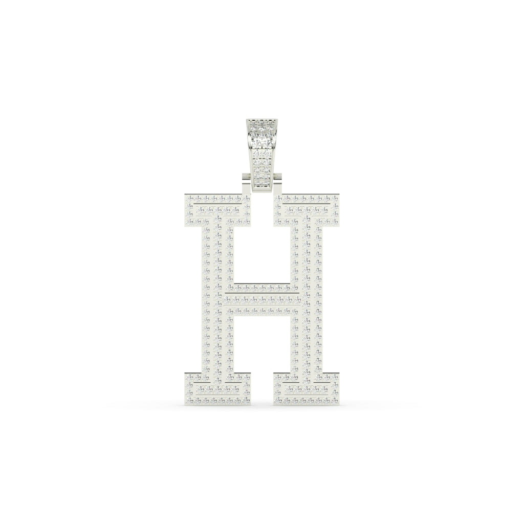 Gleaming Gold H Diamond Pendant