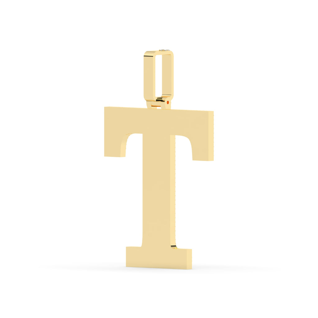 Bold Diamond T Initial Necklace