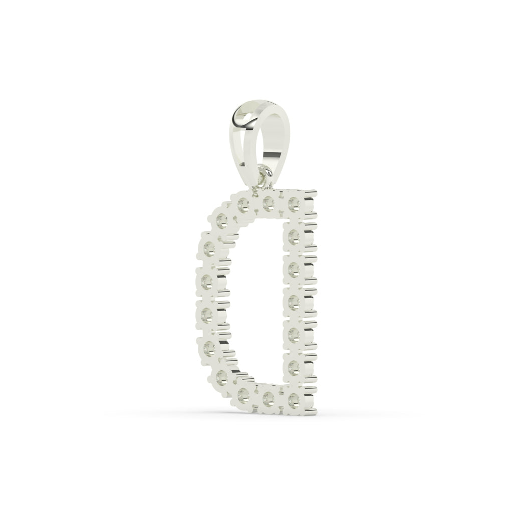 Delicate D Alphabet Diamond Necklace