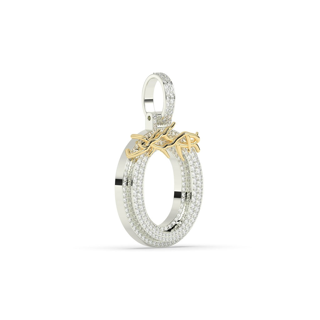 Crowned Thorn O Diamond Pendant