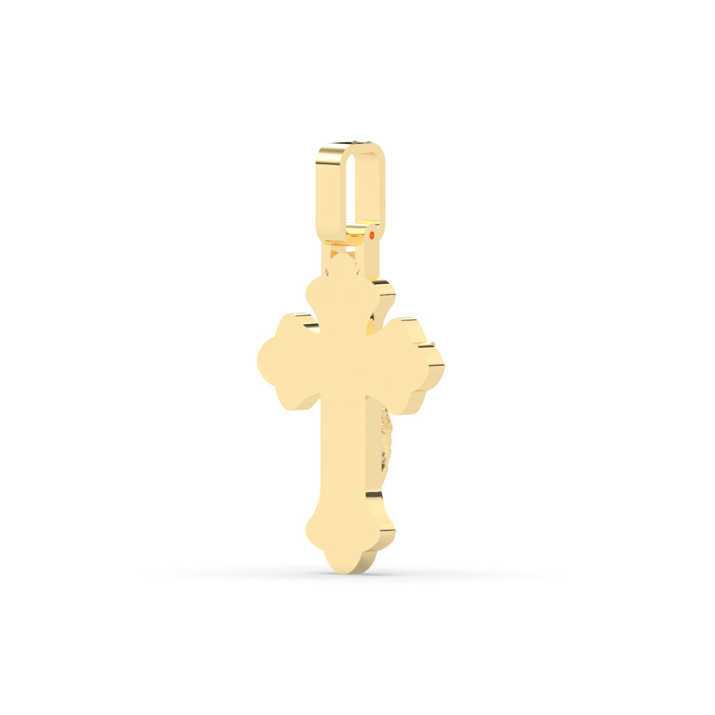 Divine Cross Jesus Diamond Pendant