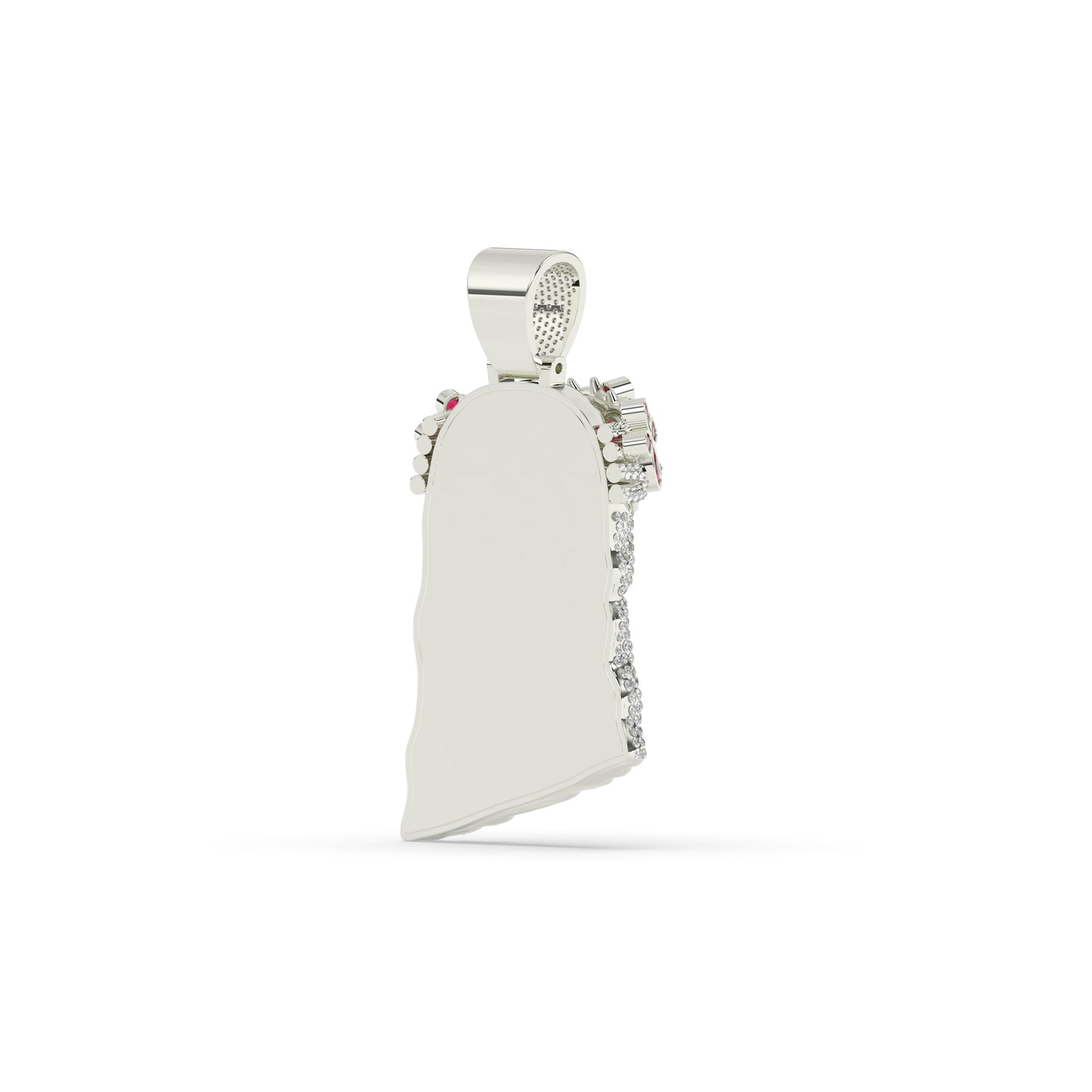 Royal Red Crown Jesus Pendant