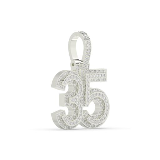 Iced Gold 35 Number Pendant