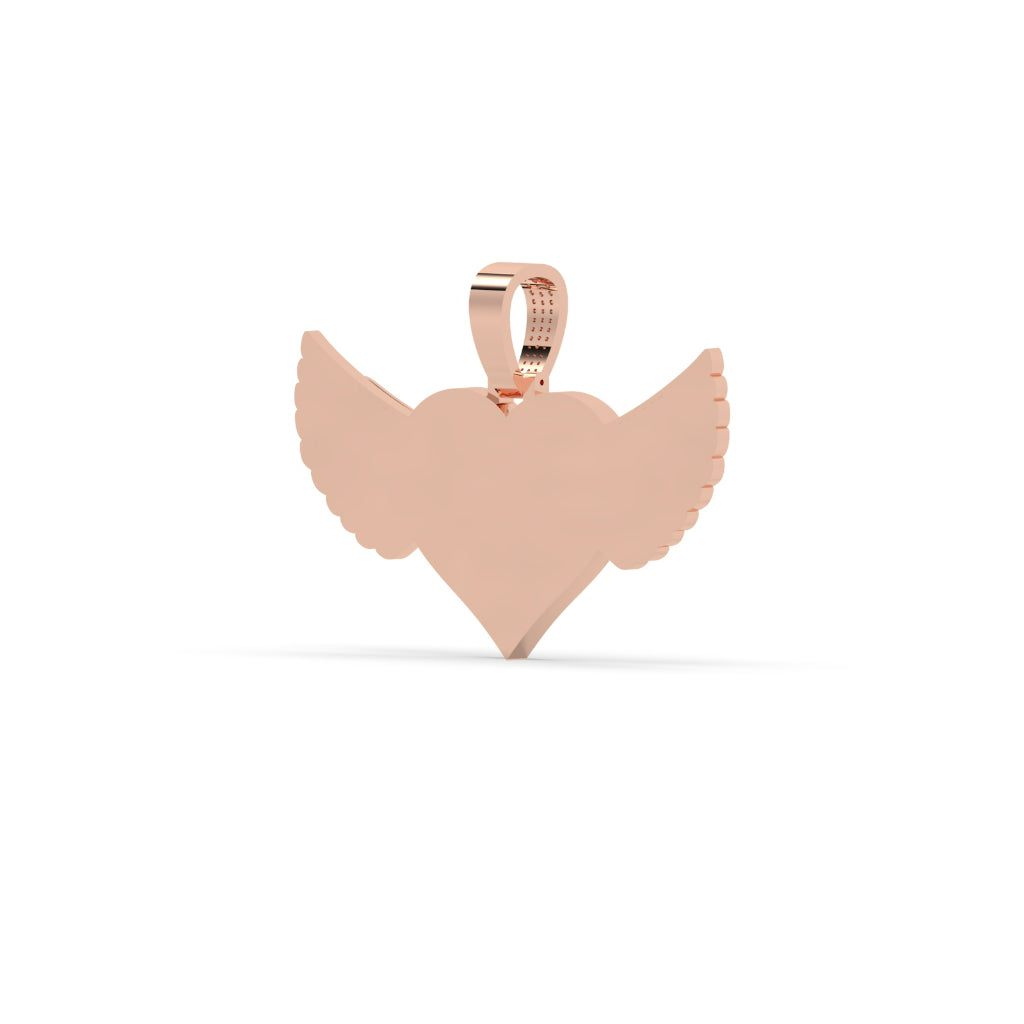 Angel Heart Charm Gold Pendant