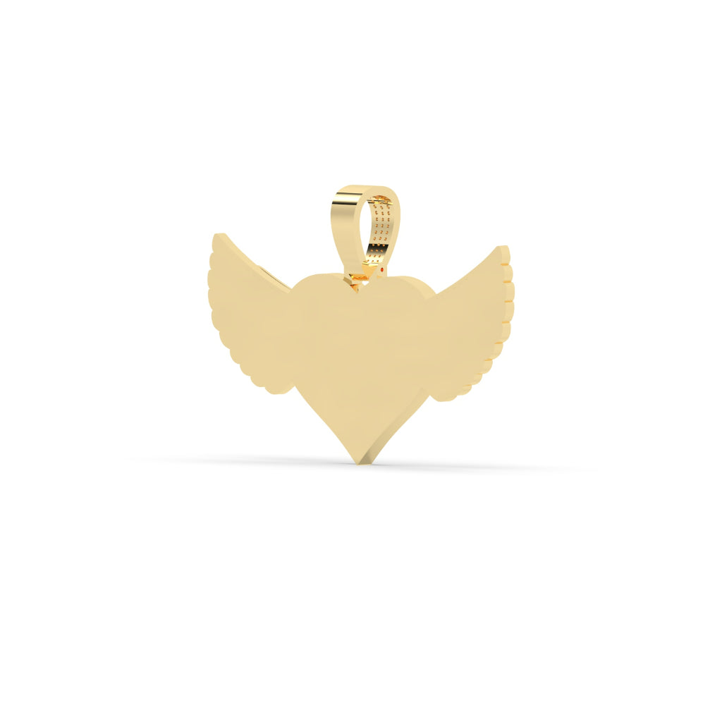 Angel Heart Charm Gold Pendant