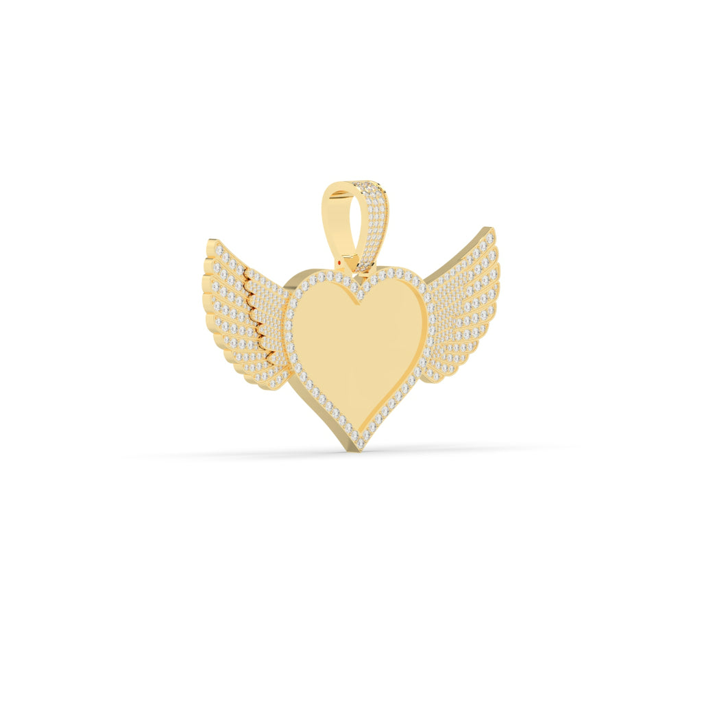 Angel Heart Charm Gold Pendant