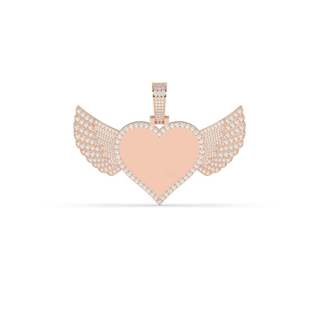 Angel Heart Charm Gold Pendant