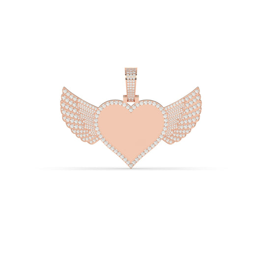 Angel Heart Charm Gold Pendant