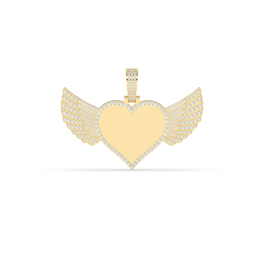 Angel Heart Charm Gold Pendant