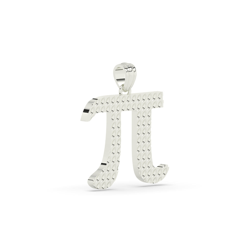 Mathematical Pi Gold Symbol Pendant