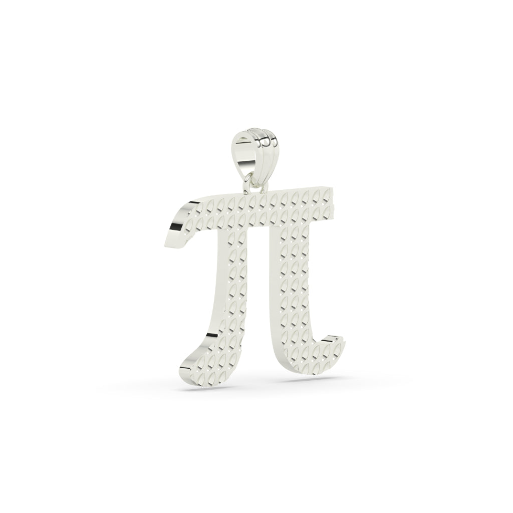 Mathematical Pi Gold Symbol Pendant