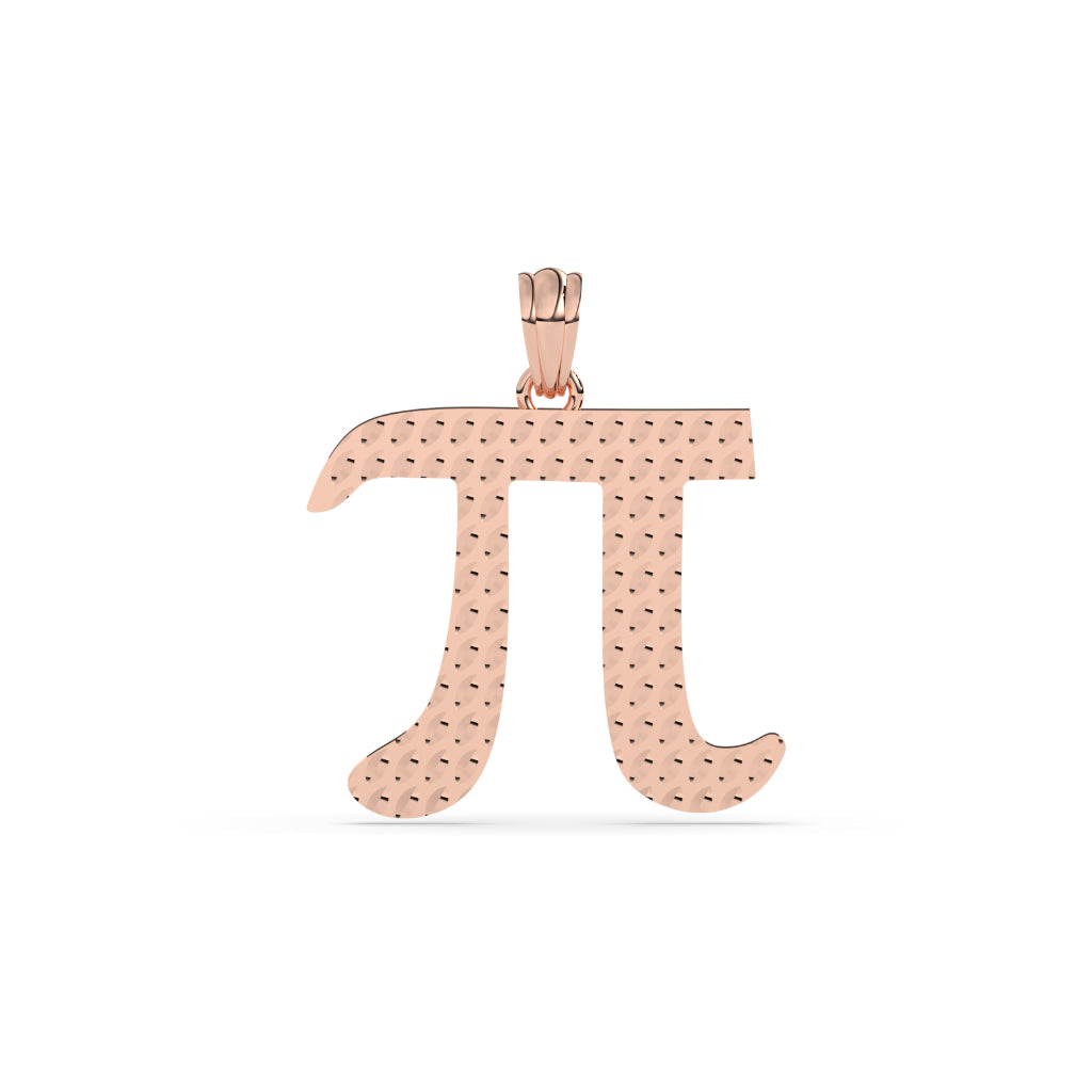 Mathematical Pi Gold Symbol Pendant