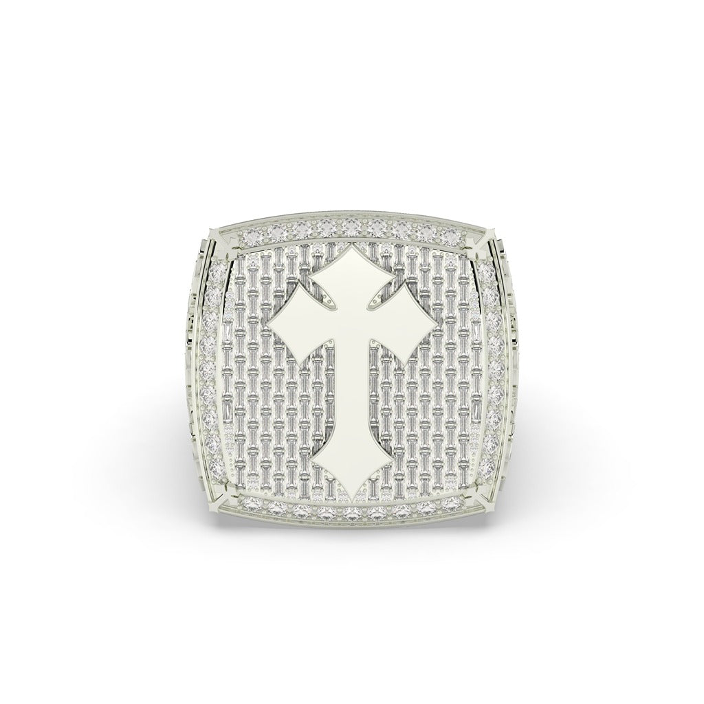 Royal Cross Diamond Statement Ring