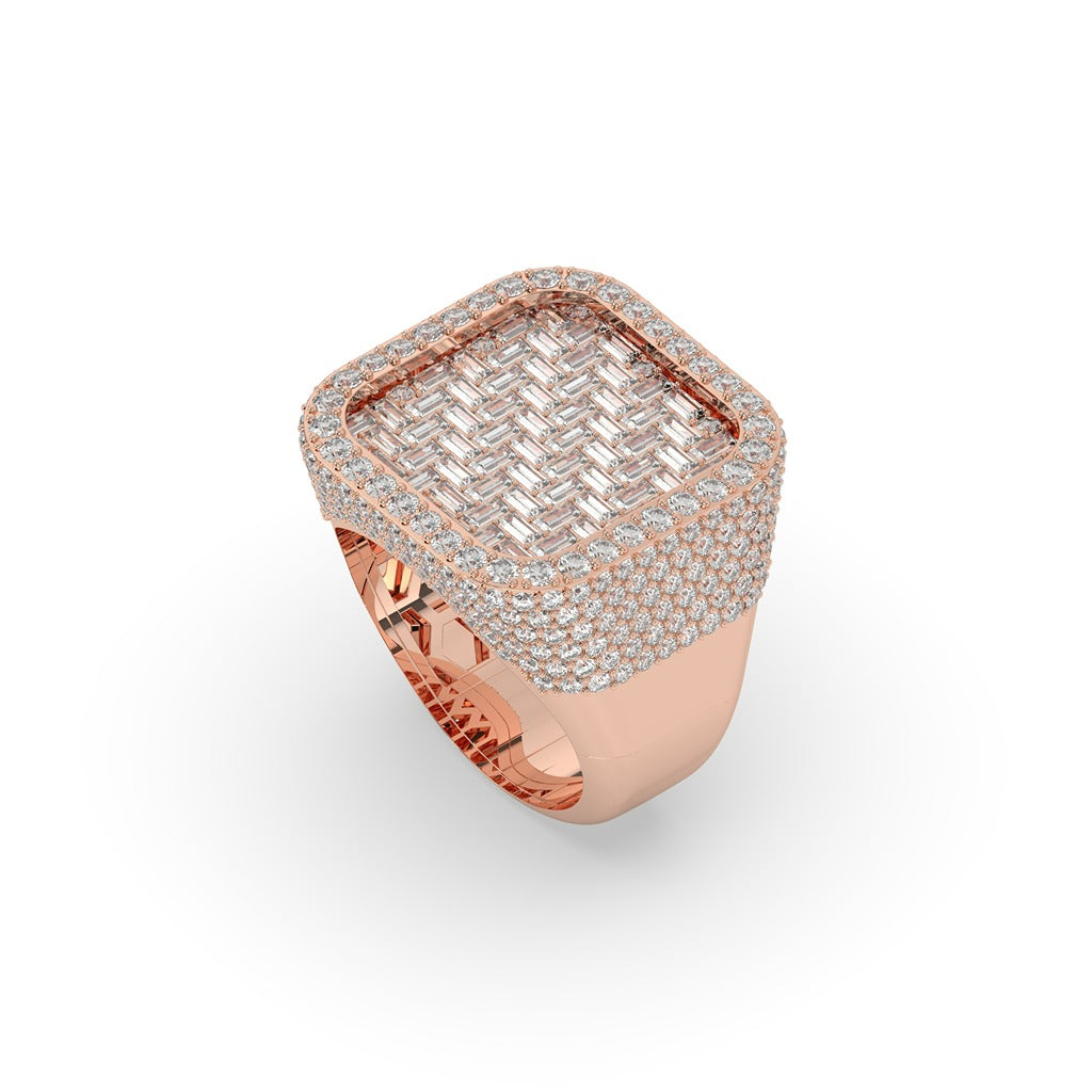 Luxe Lattice Square Gold Ring