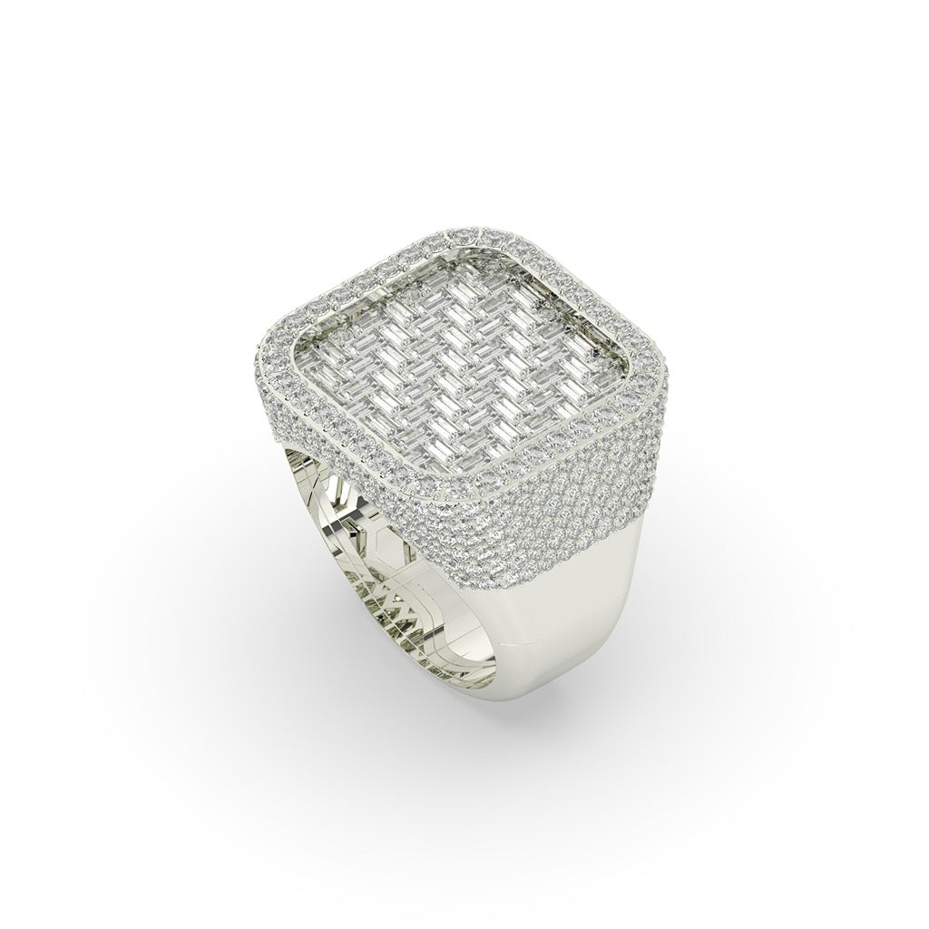 Luxe Lattice Square Gold Ring