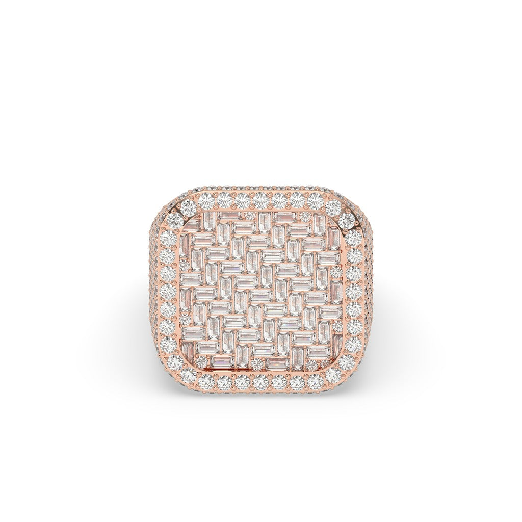 Luxe Lattice Square Gold Ring