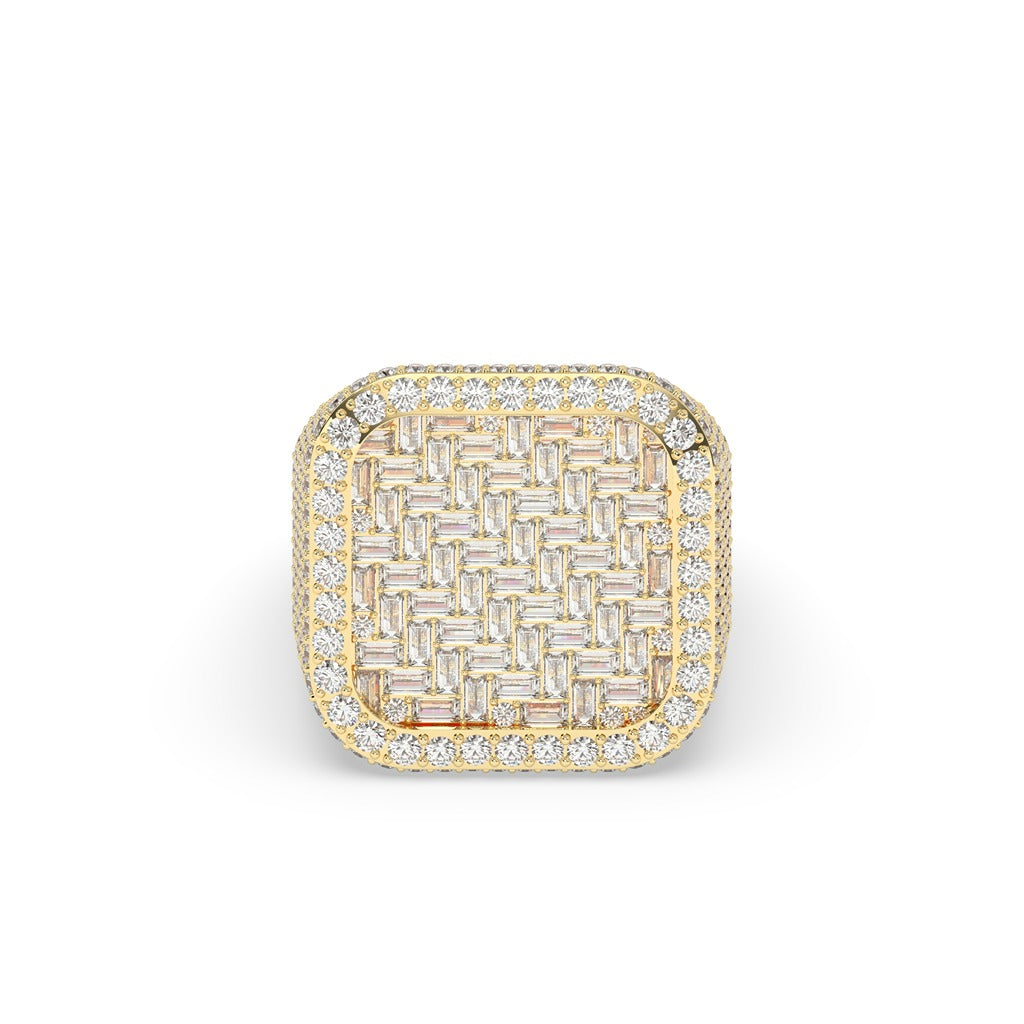 Luxe Lattice Square Gold Ring