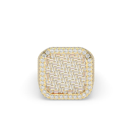 Luxe Lattice Square Gold Ring