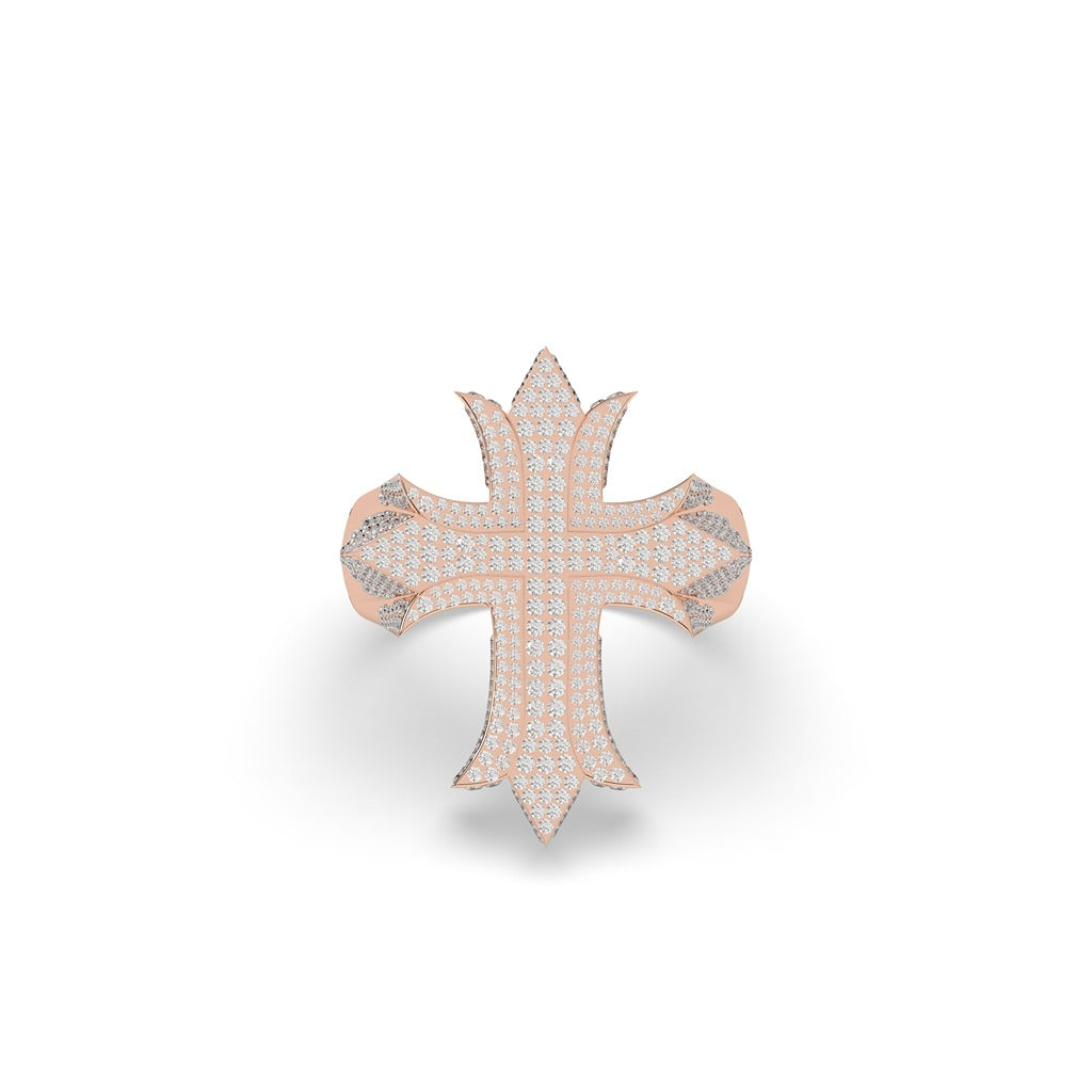 Royal Edge Diamond Cross Ring