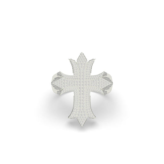 Royal Edge Diamond Cross Ring