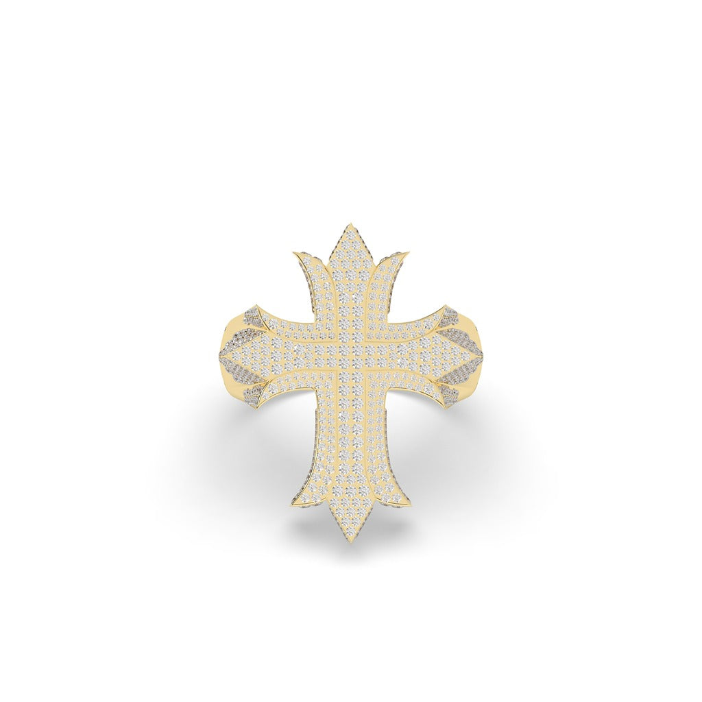 Royal Edge Diamond Cross Ring