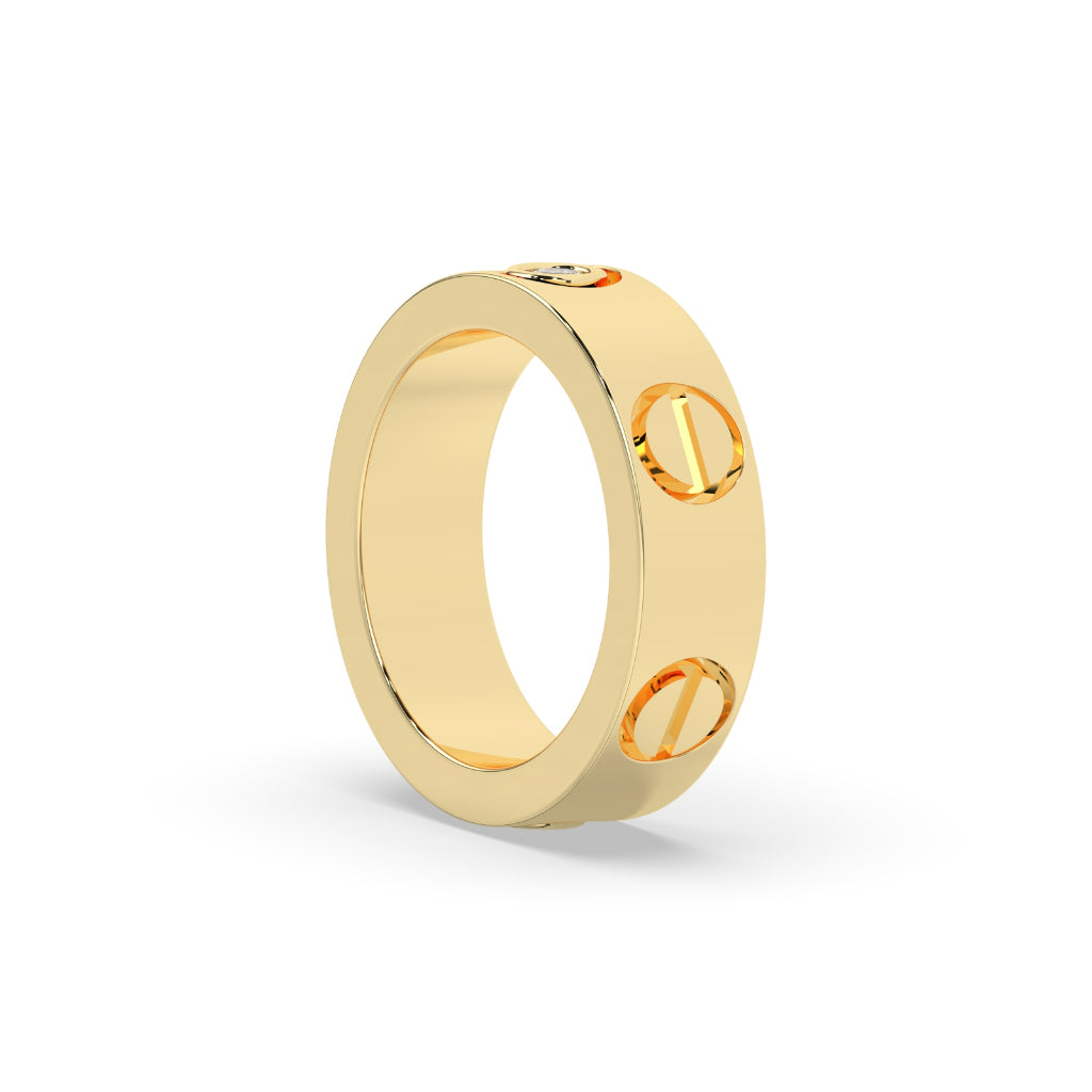 Modern Shine Bezel Gold Ring
