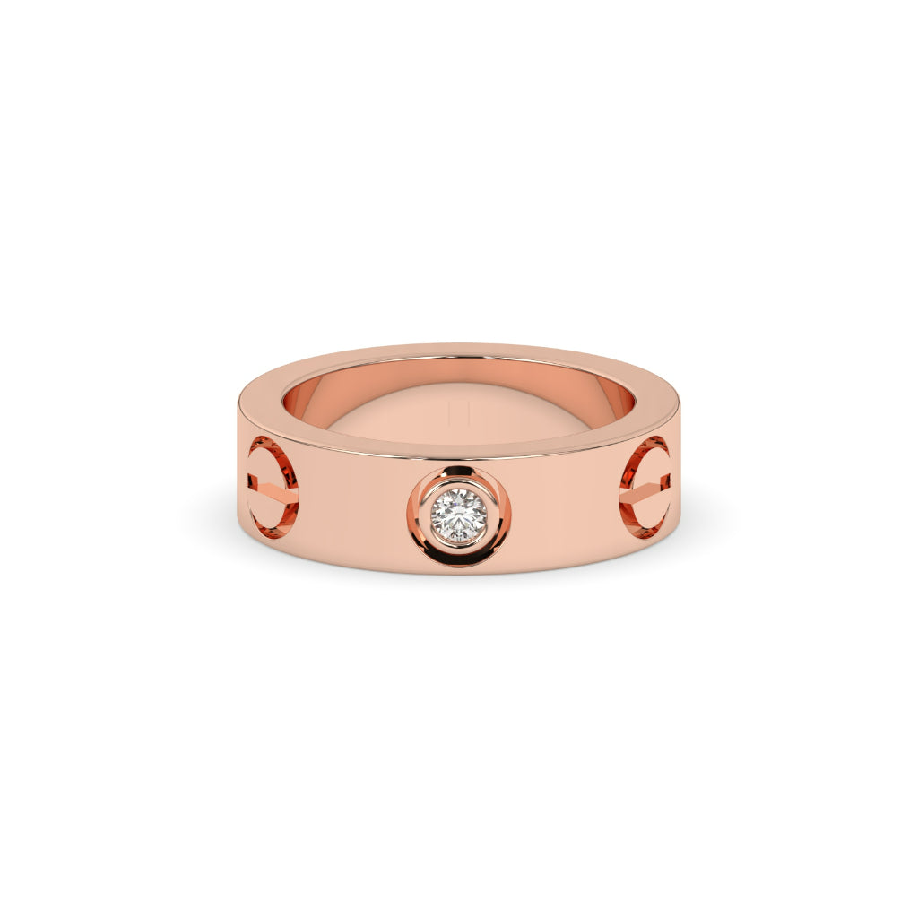 Modern Shine Bezel Gold Ring