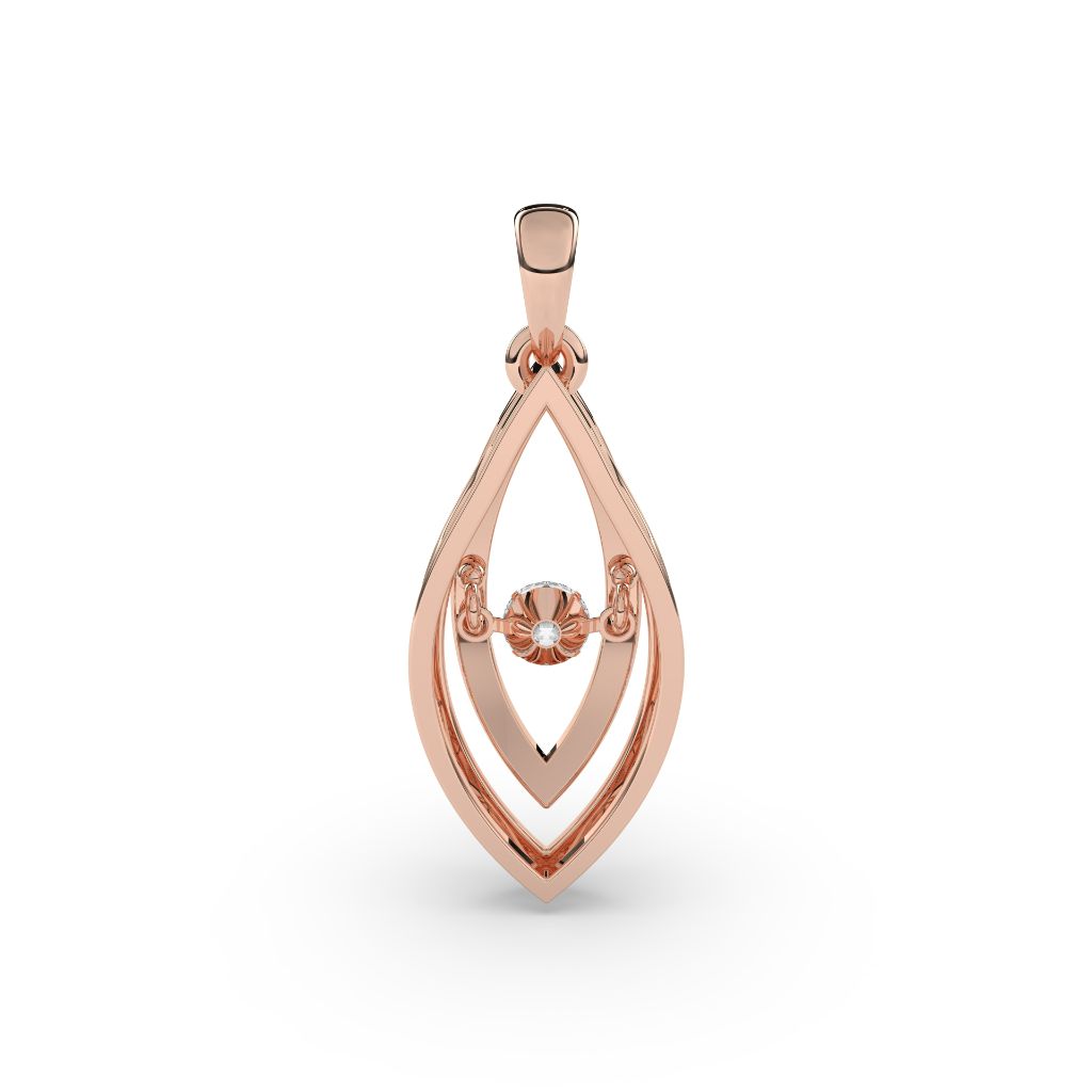 Elegant Double Halo Drop Pendant