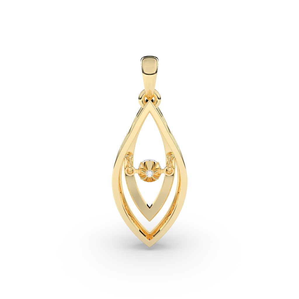 Elegant Double Halo Drop Pendant