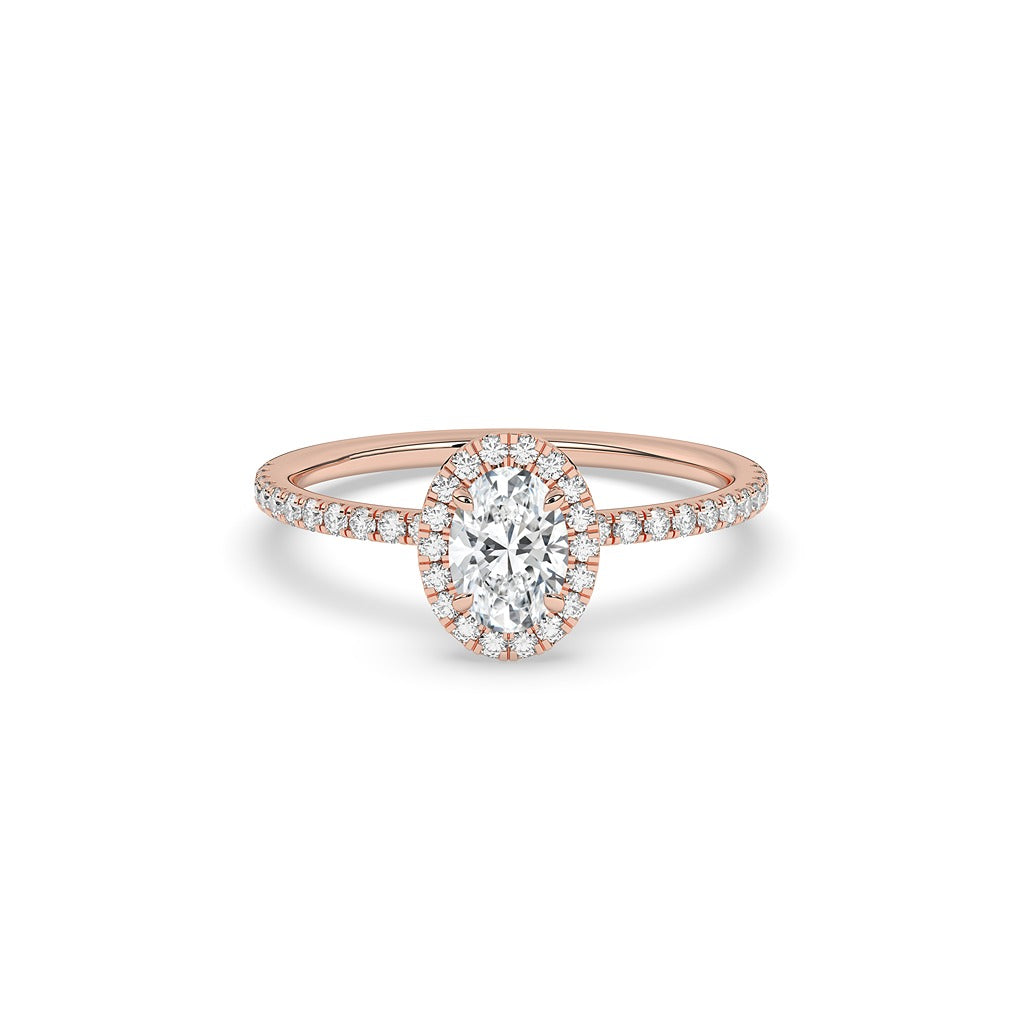 Oval Halo Diamond Engagement Ring
