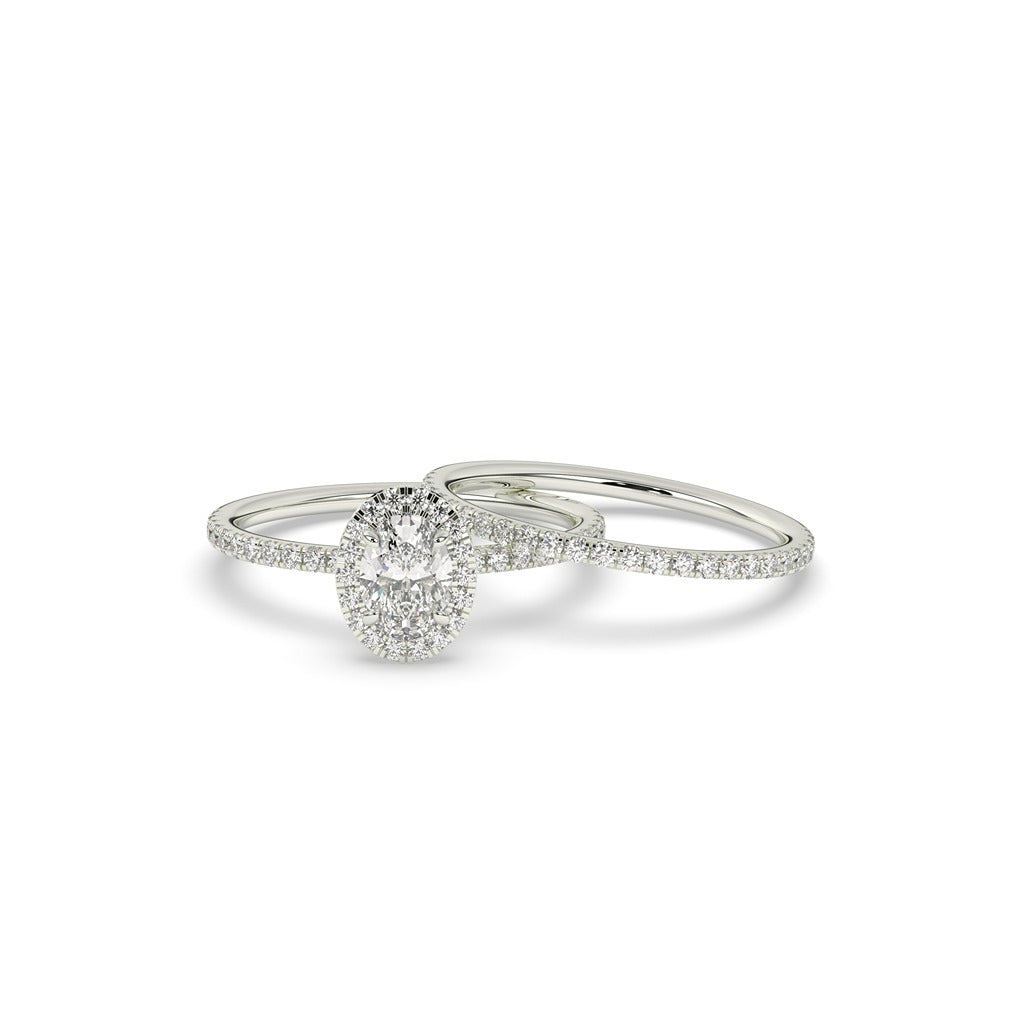 Oval Halo Diamond Engagement Ring