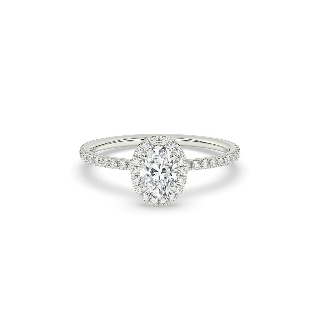 Oval Halo Diamond Engagement Ring