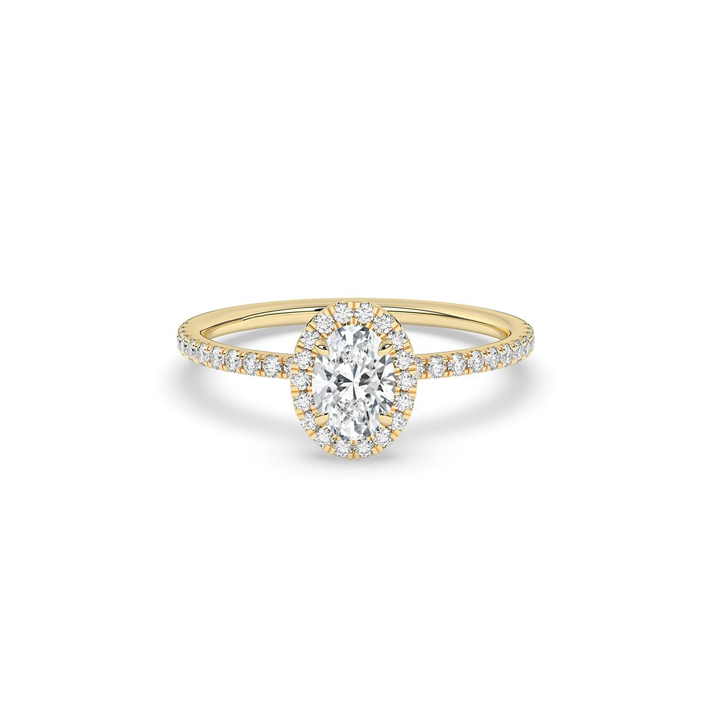 Oval Halo Diamond Engagement Ring