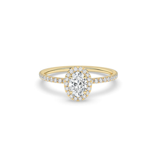 Oval Halo Diamond Engagement Ring