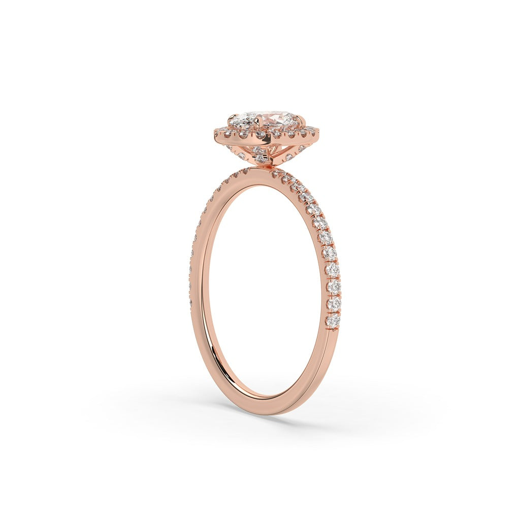 Oval Halo Diamond Engagement Ring