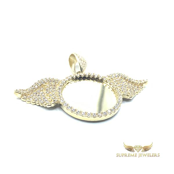 Gold Memory Pendant w/ Wings - 10K Yellow Gold