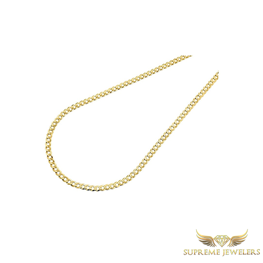 3mm 10K Gold Cuban Link