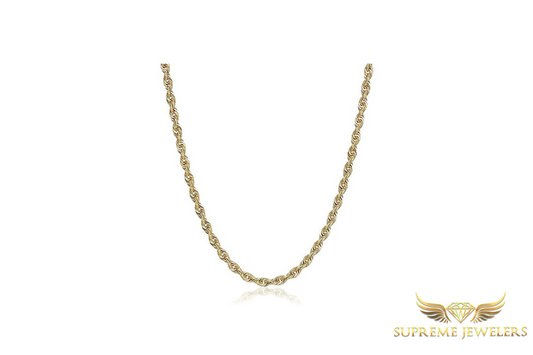 3mm 10K Gold Rope Chain (Hollow)