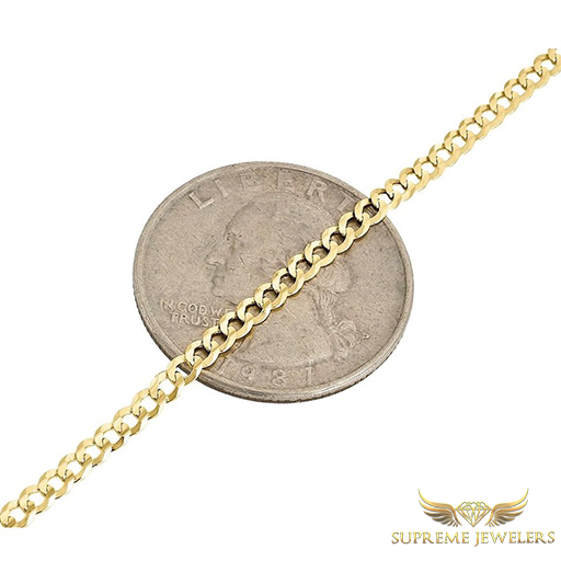3mm 10K Gold Cuban Link