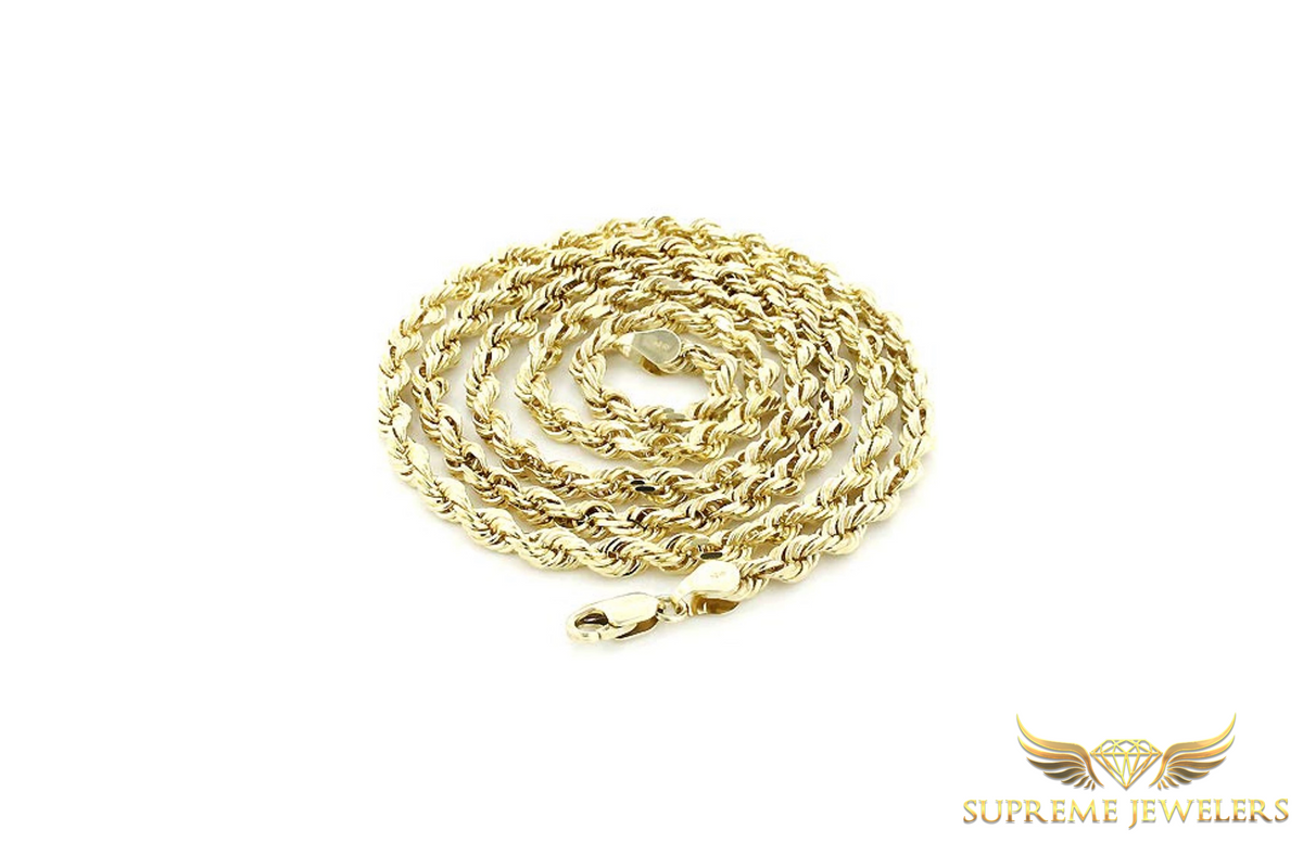 5mm 10K Gold Rope Chain (Hollow)