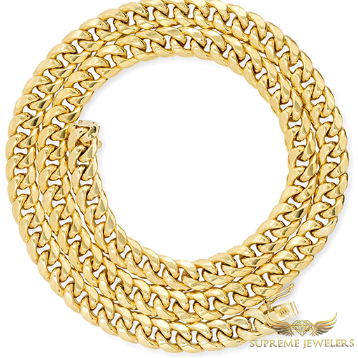 6.5mm 10K Gold Miami Cuban Link (Hollow)