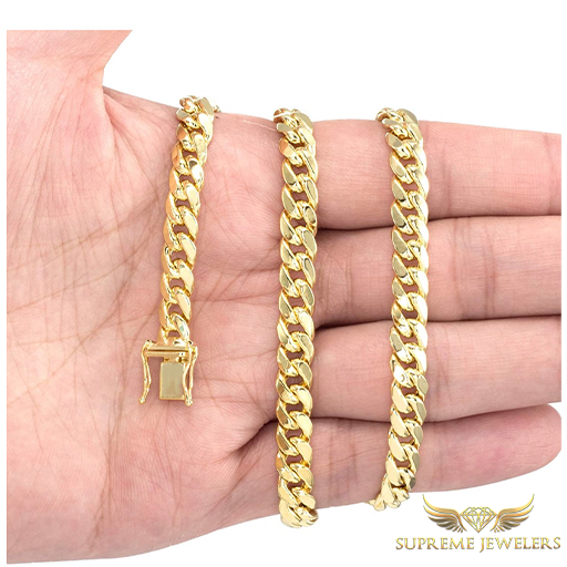 6.5mm 10K Gold Miami Cuban Link (Hollow)